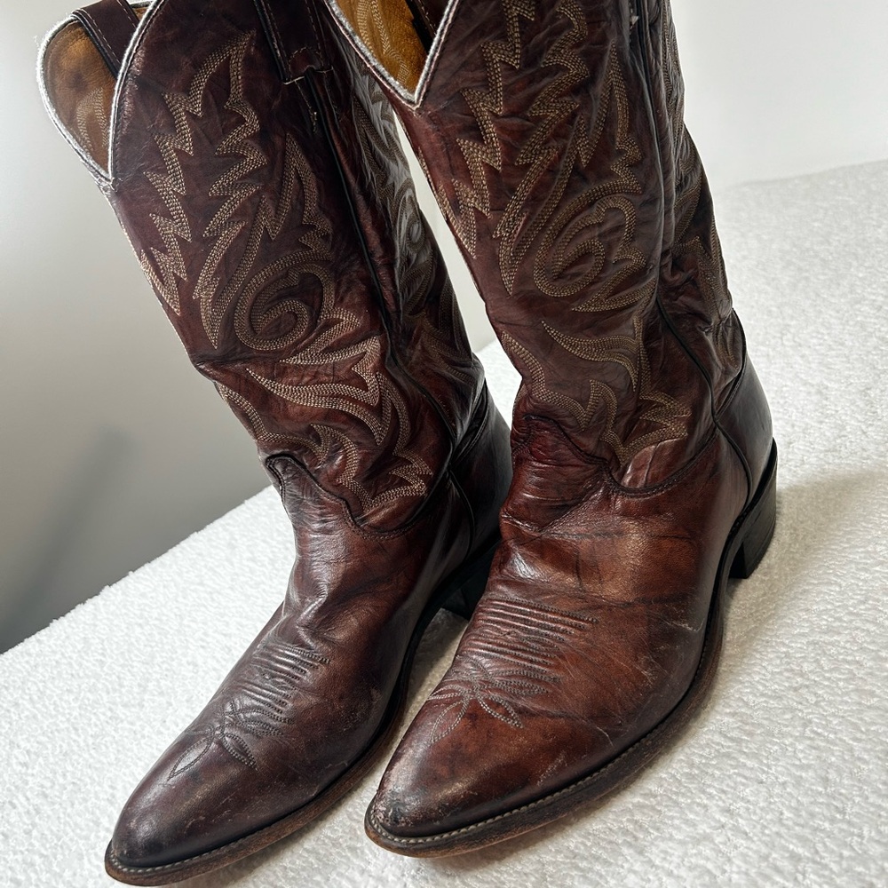Justin Vintage Brown Leather Western Boots